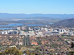 Civic viewed from Mount Ainslie June 2014